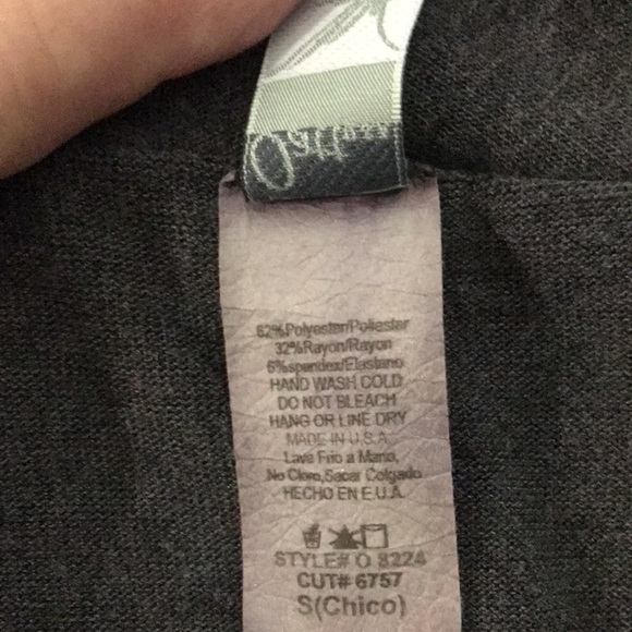 OATT Women’s Open Front Cardigan Gray Size S Waterfall With Dolman Sleeves - Picture 10 of 12